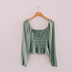 Mint green| size M| soft square neck altered state sweater